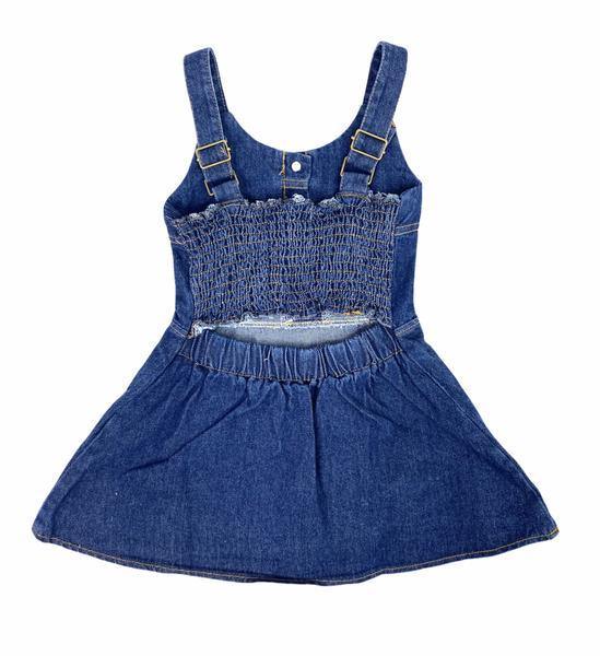 Princess Evie Little Girls Denim Dress - Che' Demi Couture
