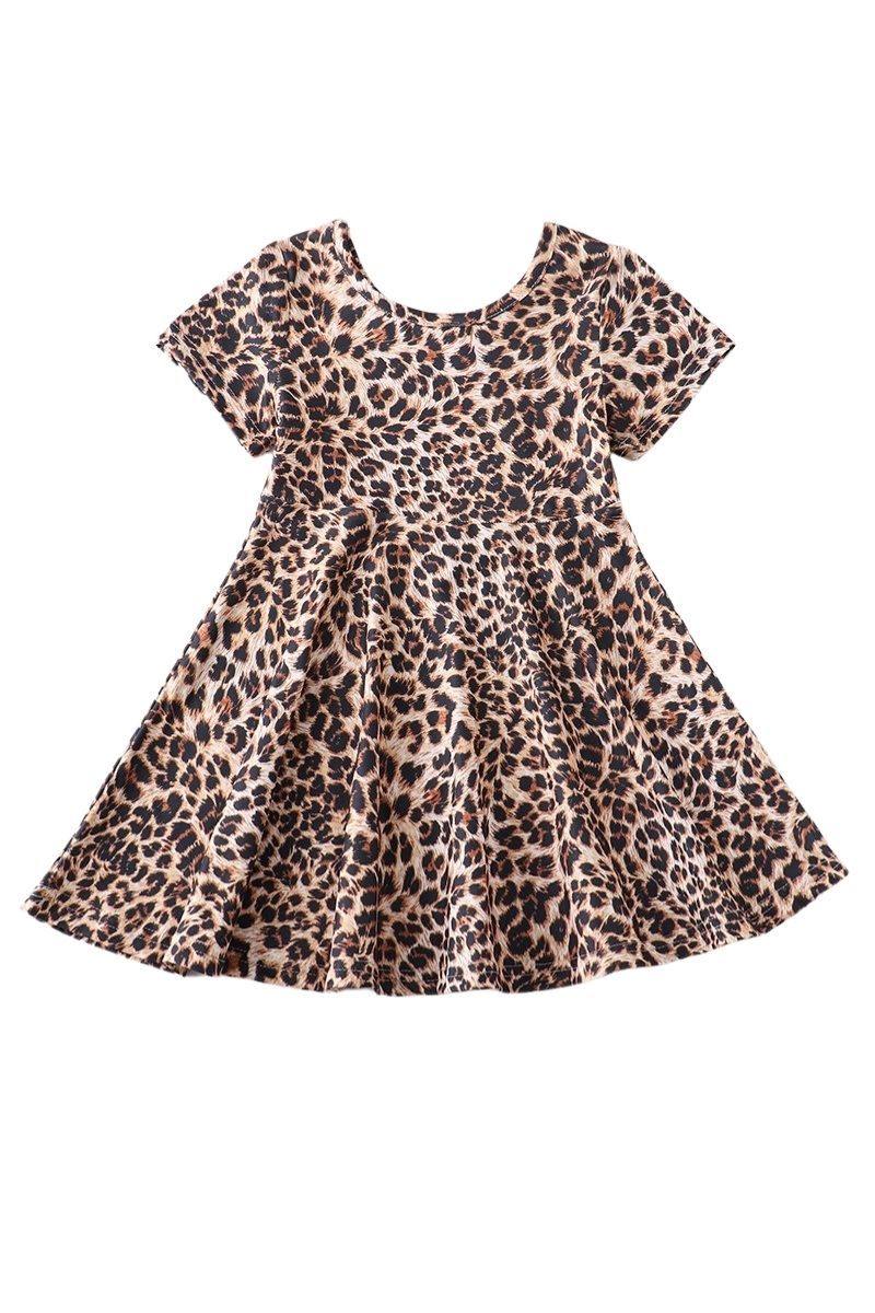 Princess Amelia Little Girls Leopard Twirl Dress - Che' Demi Couture