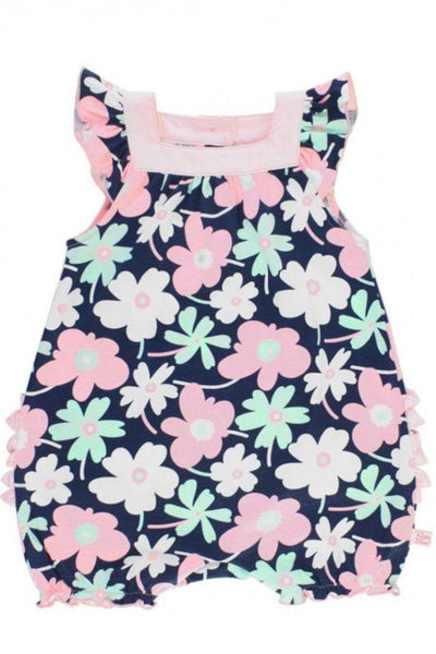 RuffleButt Berry Midnight Petals Romper | Cute Baby Girl Clothes - Che' Demi Couture