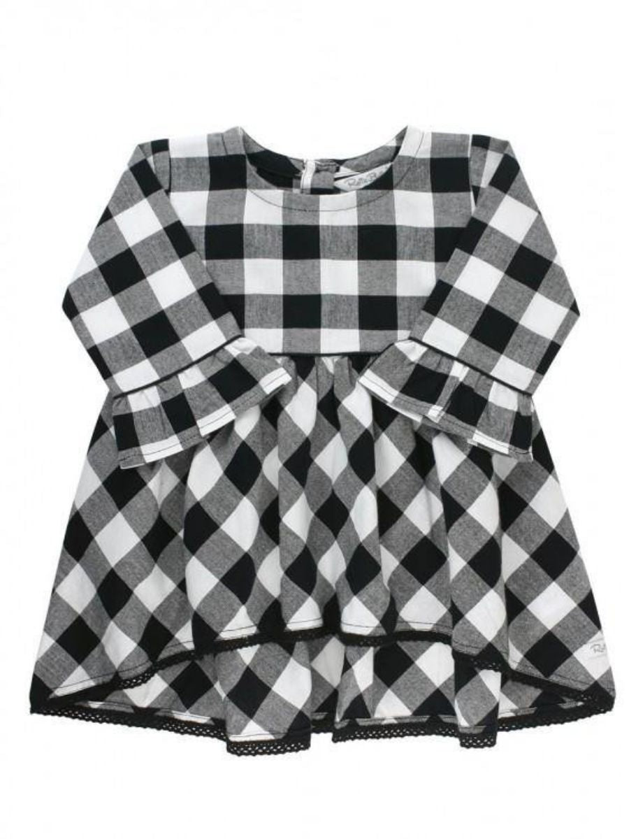 Ruffle Butts Black & White High Low Toddler Girls Top
