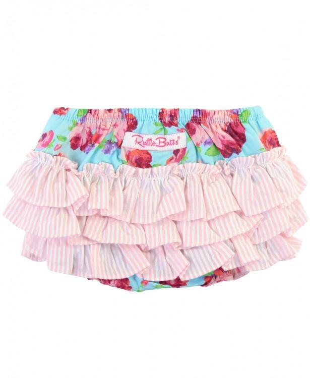 RuffleButts Life is Rosy Ruffle Baby Bloomers | Cute Baby Clothes - CheDemiCouture.com