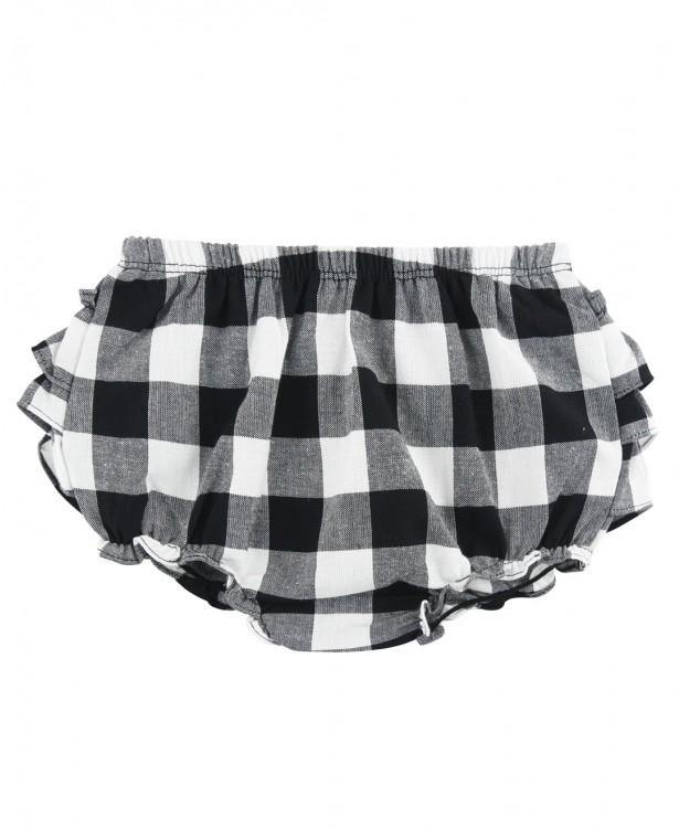 Ruffle Butts Black and White Plaid Bloomers| Cute Baby Girl Clothes - Che' Demi Couture